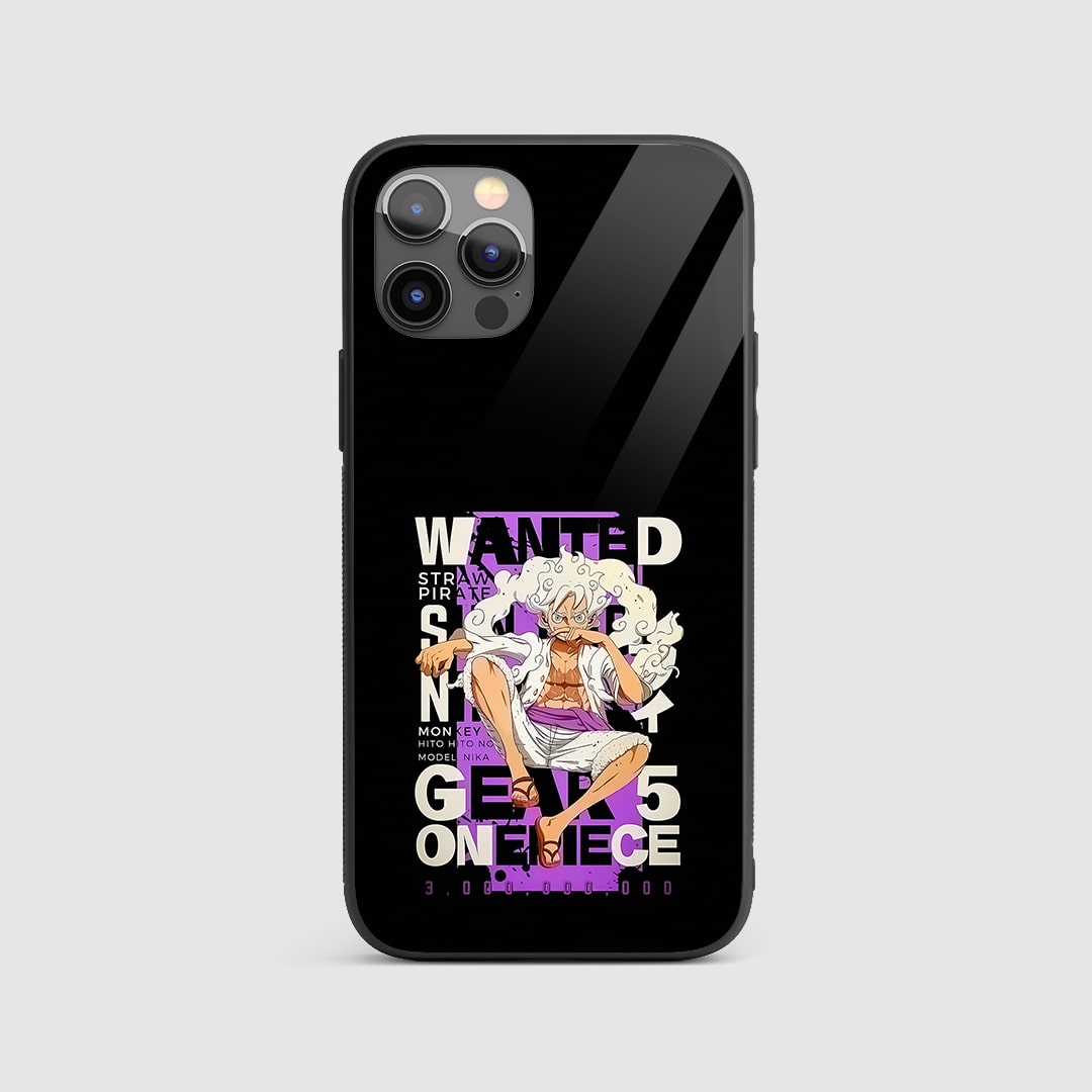 Luffy Gear 5 Silicone Armored Phone Case front view with epic design.