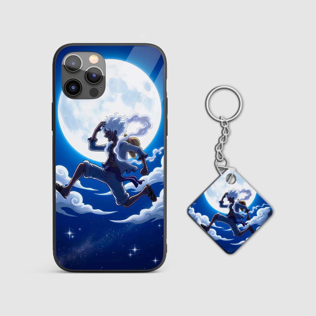 Durable anime armor case featuring Monkey D Luffy with Keychain