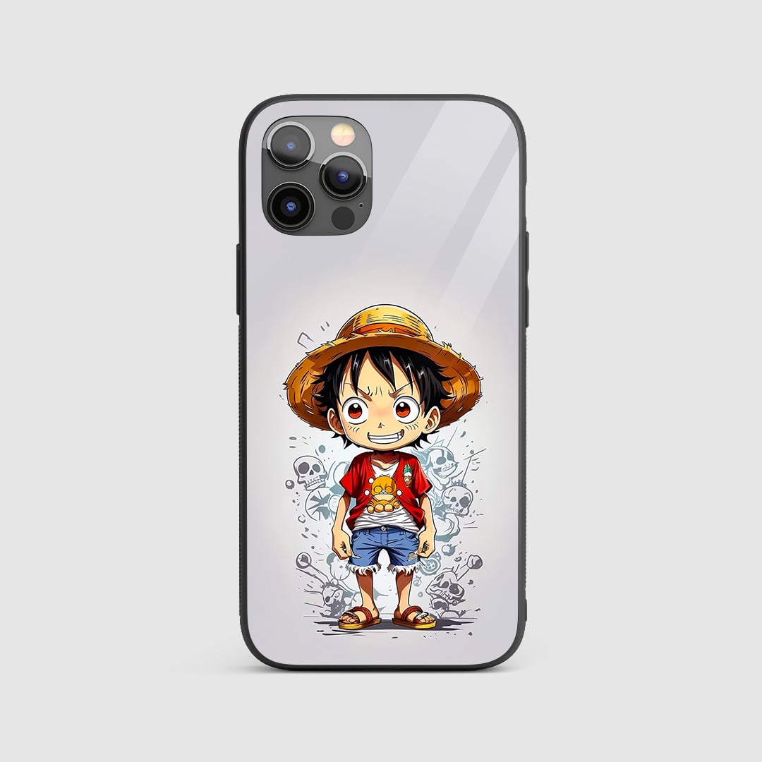 Luffy Ghibli Silicone Armored Phone Case front view with fantasy artwork.