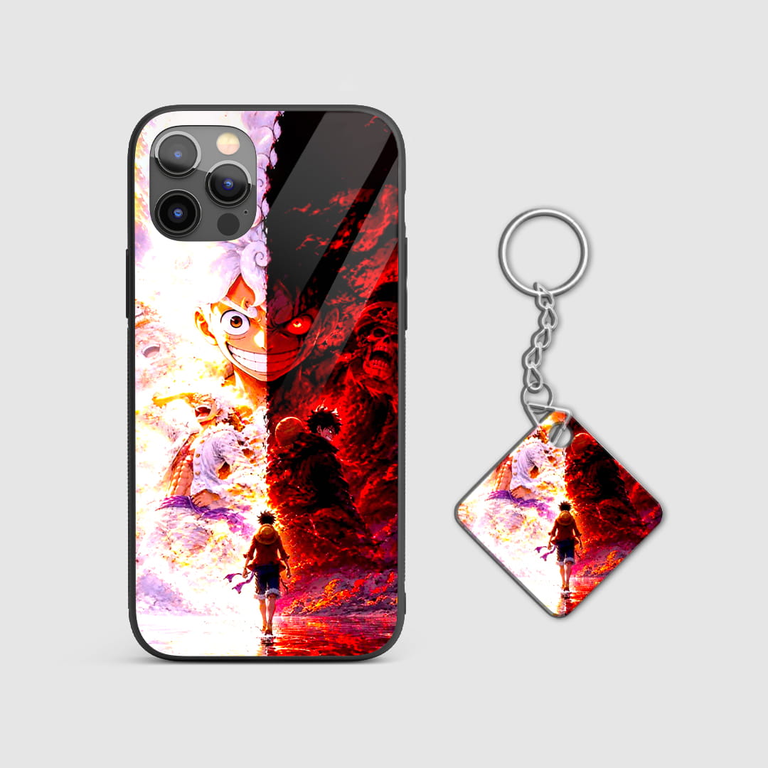 Luffy anime protective mobile cover with Keychain