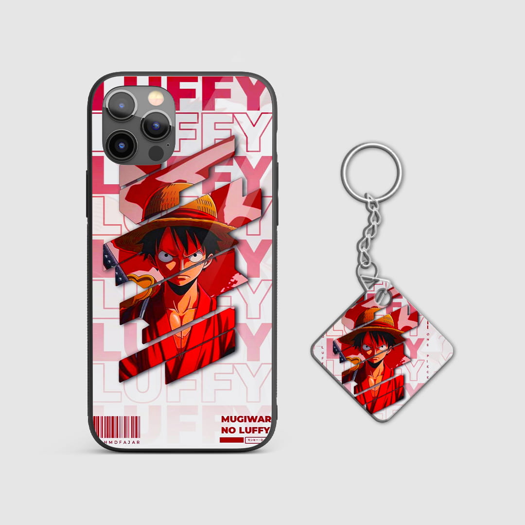 Durable anime armor case featuring Monkey D Luffy with Keychain