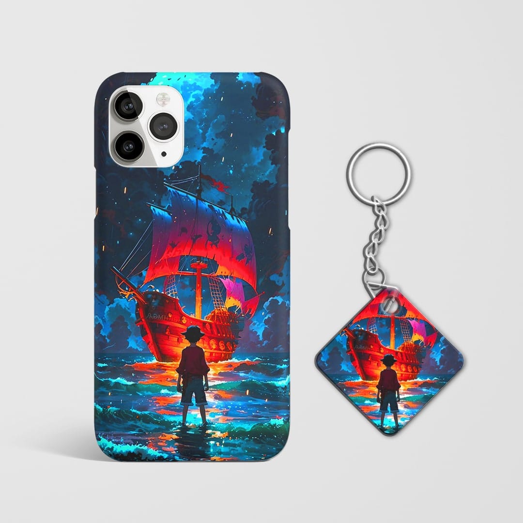 Monkey D. Luffy ship aesthetic anime phone cover with Keychain