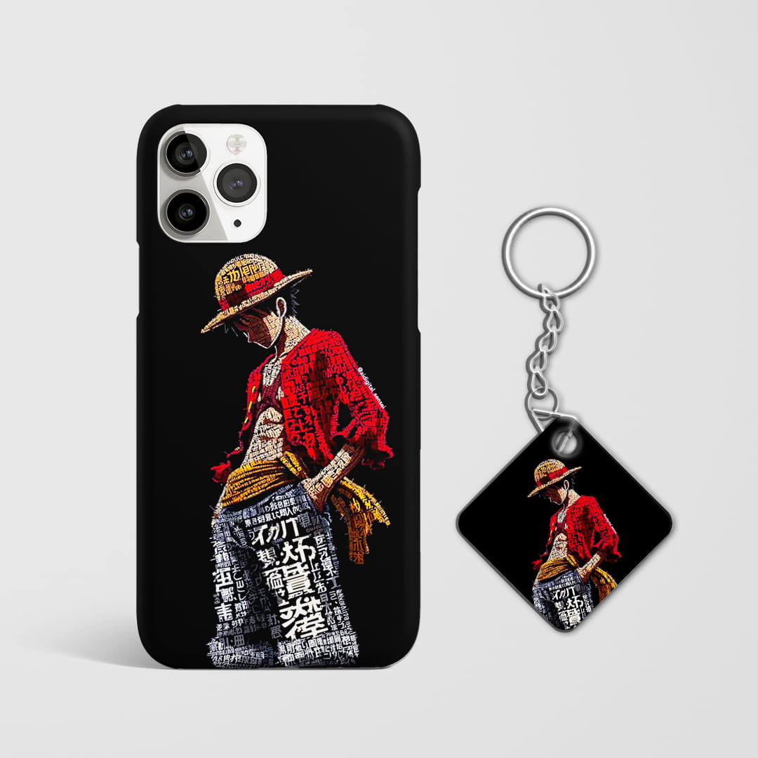 One piece luffy urban style mobile cover print with Keychain