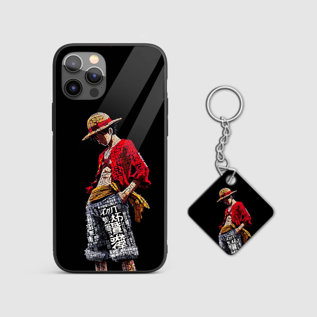 Durable anime armor case featuring Monkey D Luffy with Keychain