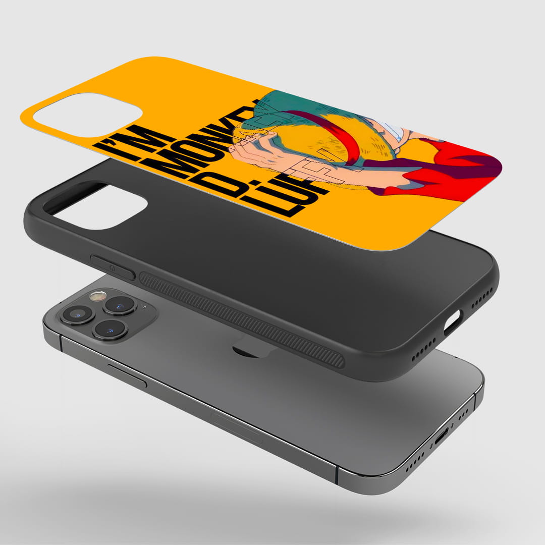Durable anime armor case featuring Monkey D Luffy