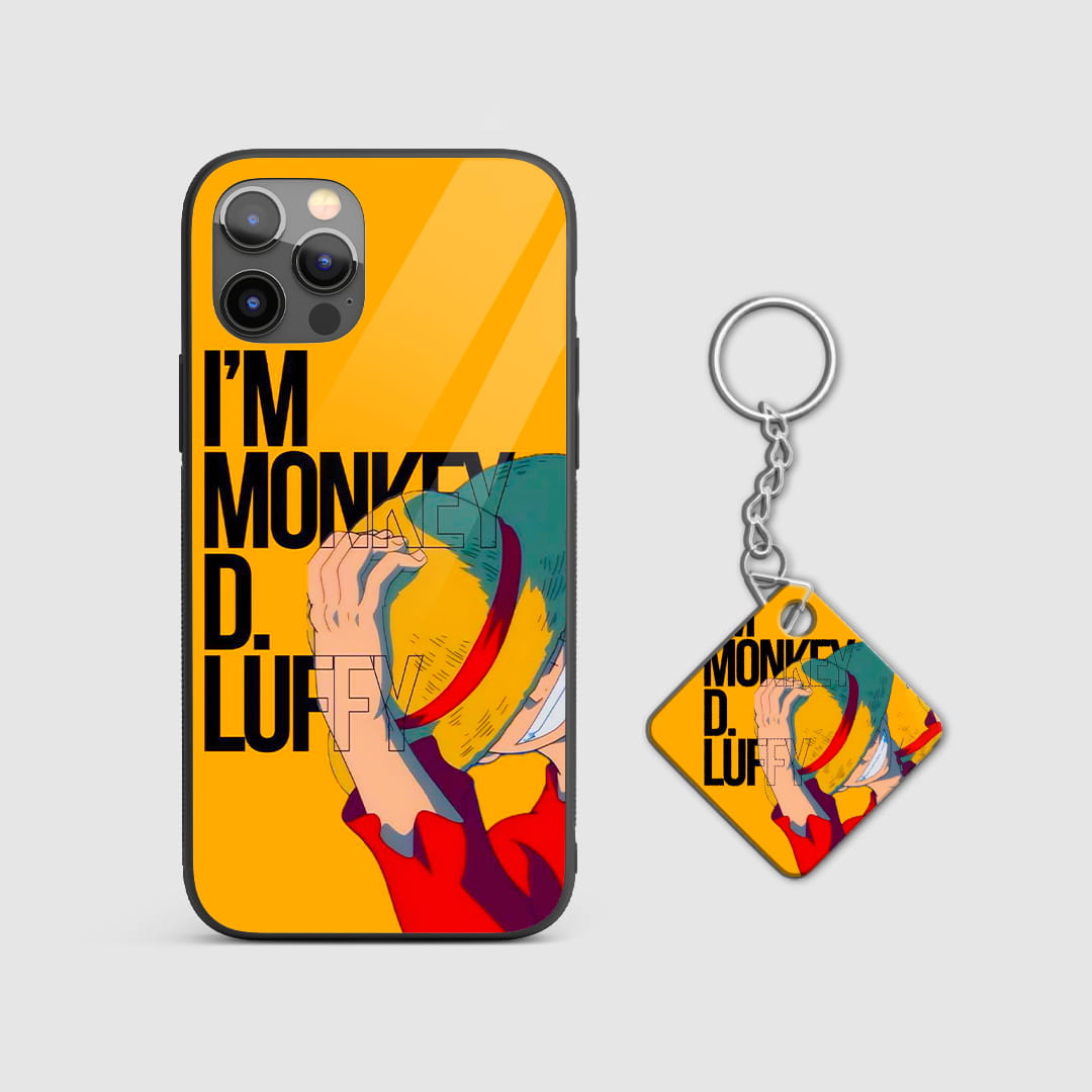 Shock-resistant silicone case with bold typography design with Keychain