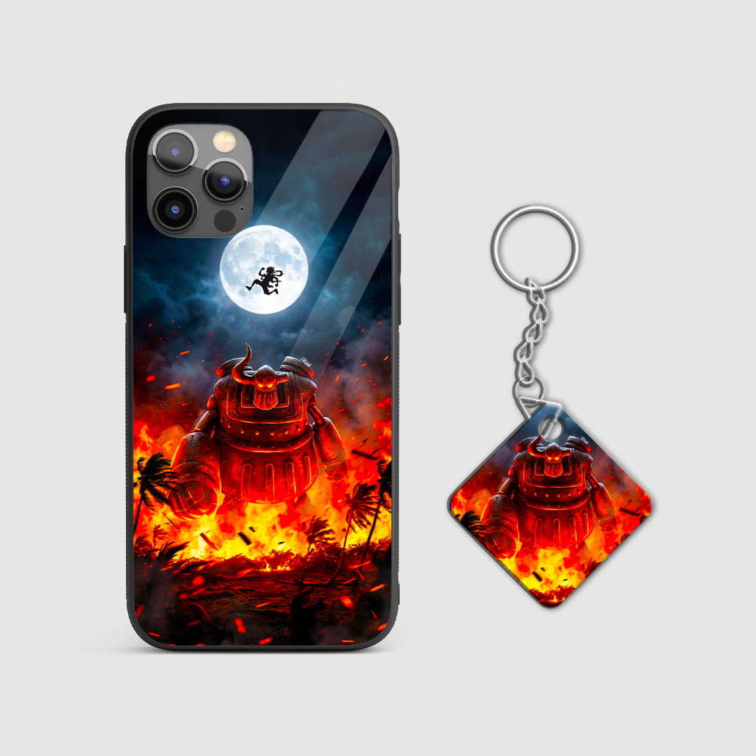 One Piece Iron Giant protective mobile cover with Keychain