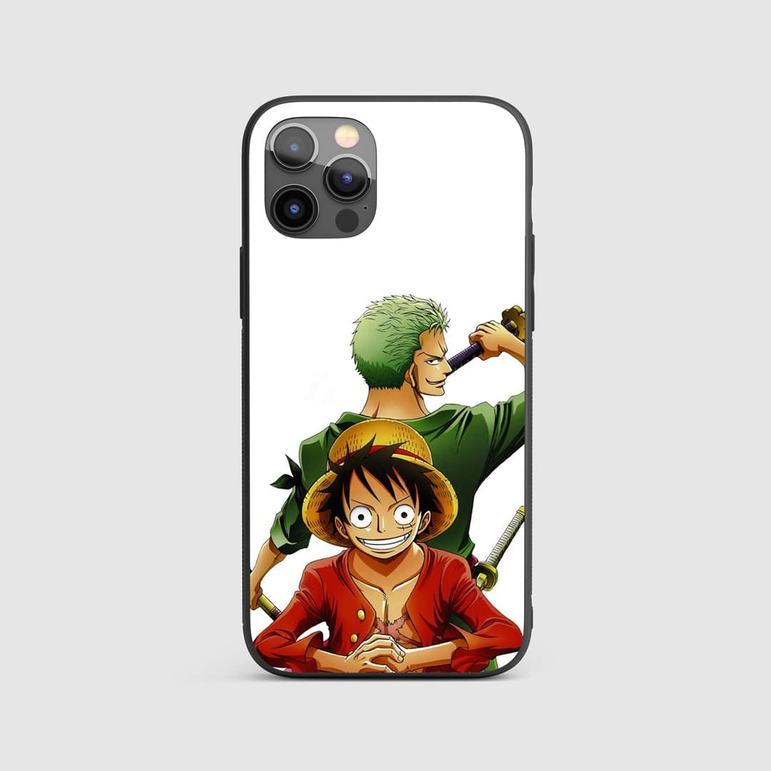 Luffy & Zoro Silicone Armored Phone Case with dynamic artwork of the Straw Hat duo.