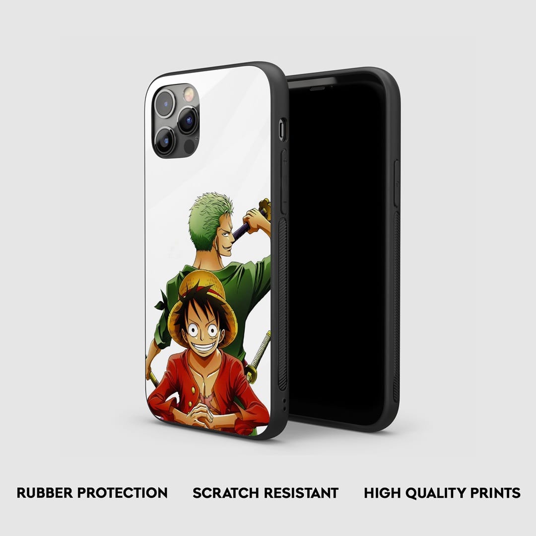 Side view of the Luffy & Zoro Armored Phone Case showing its robust protection.