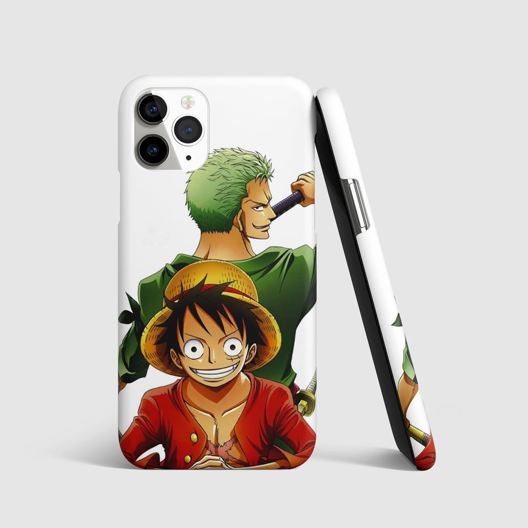 Luffy and Zoro Phone Cover with 3D matte finish featuring a dynamic design of Luffy and Zoro.