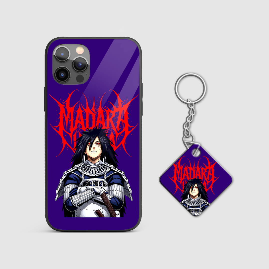 Madara uchiha shadow aesthetic mobile cover print with Keychain