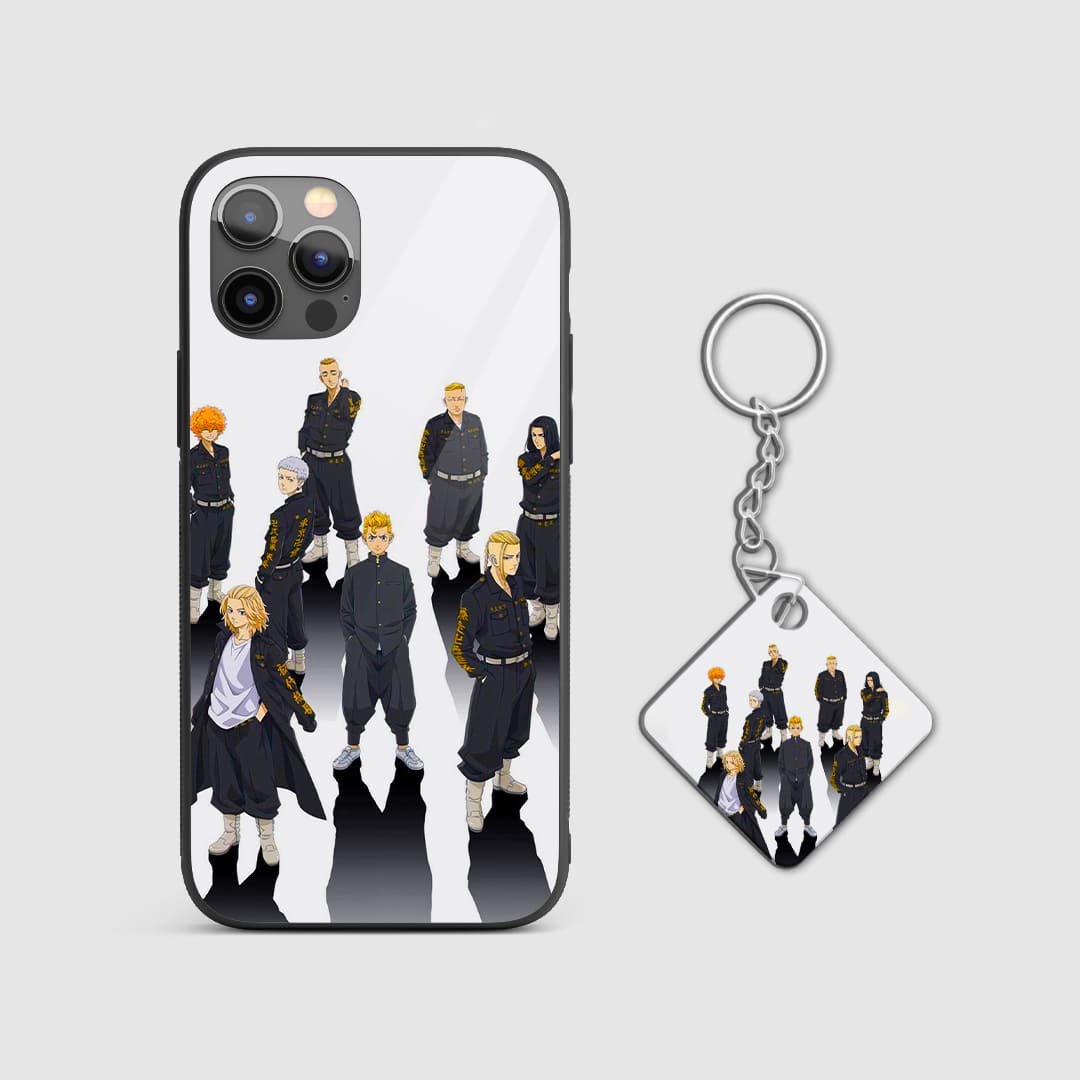 Durable anime armor case featuring Tokyo Manji Gang with Keychain