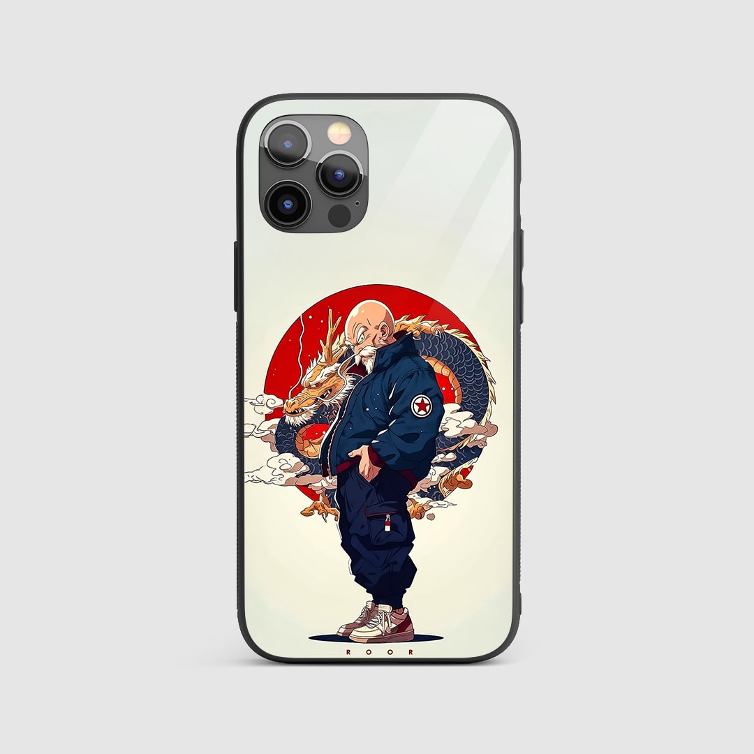 Master Roshi Silicone Armored Phone Case front view with classic design.