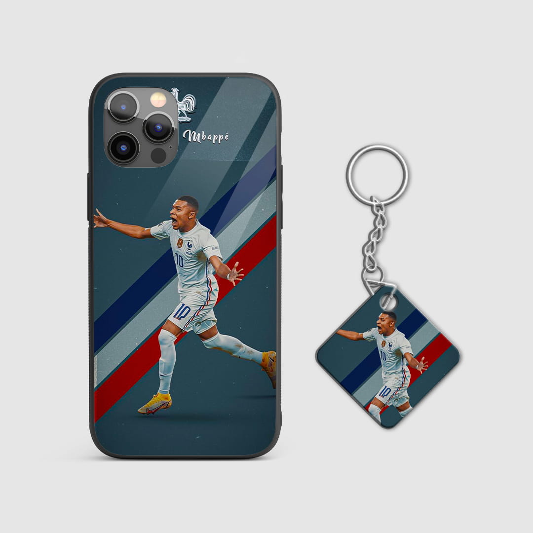 France football celebration silicone phone case with Keychain