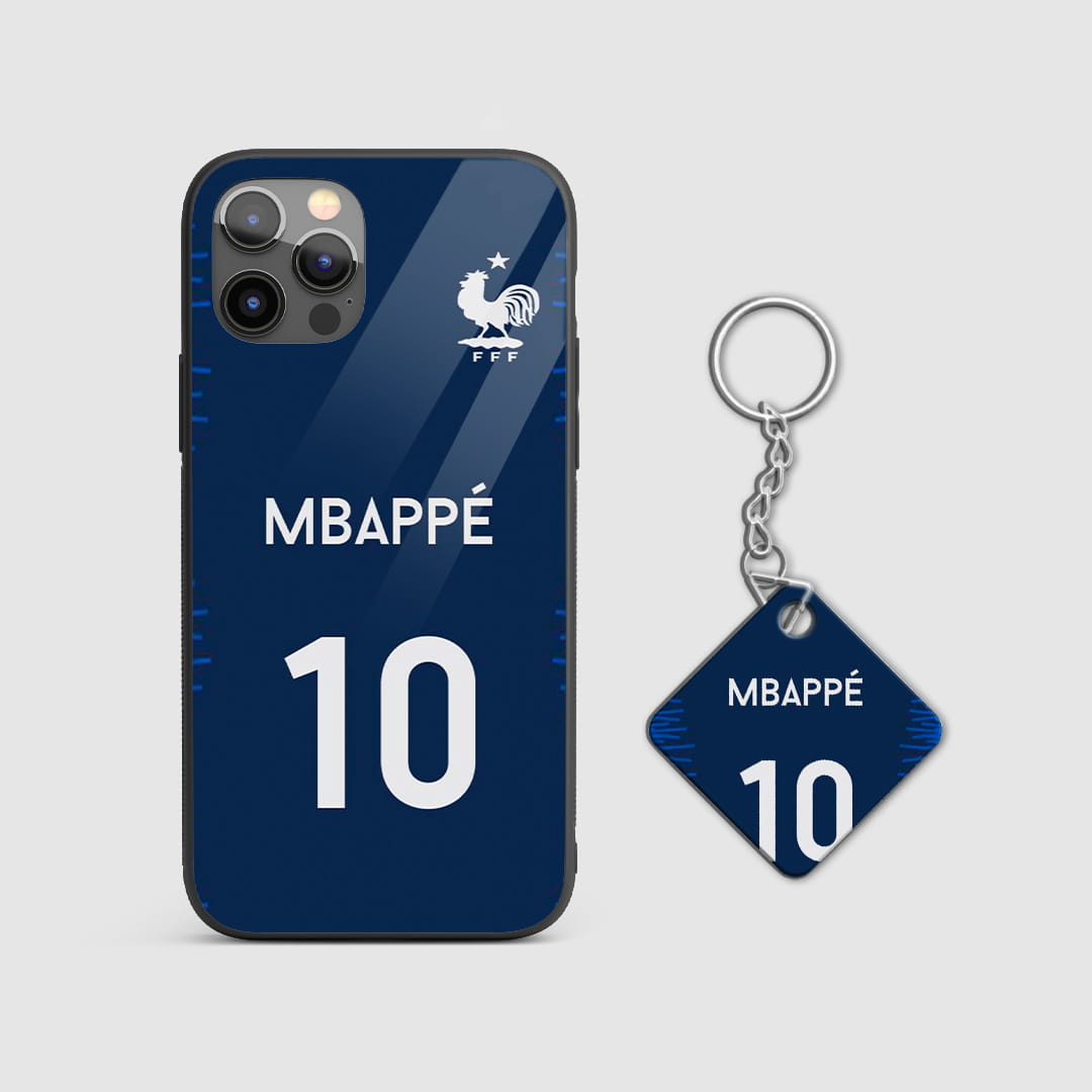 France No.10 silicone protective phone cover with Keychain