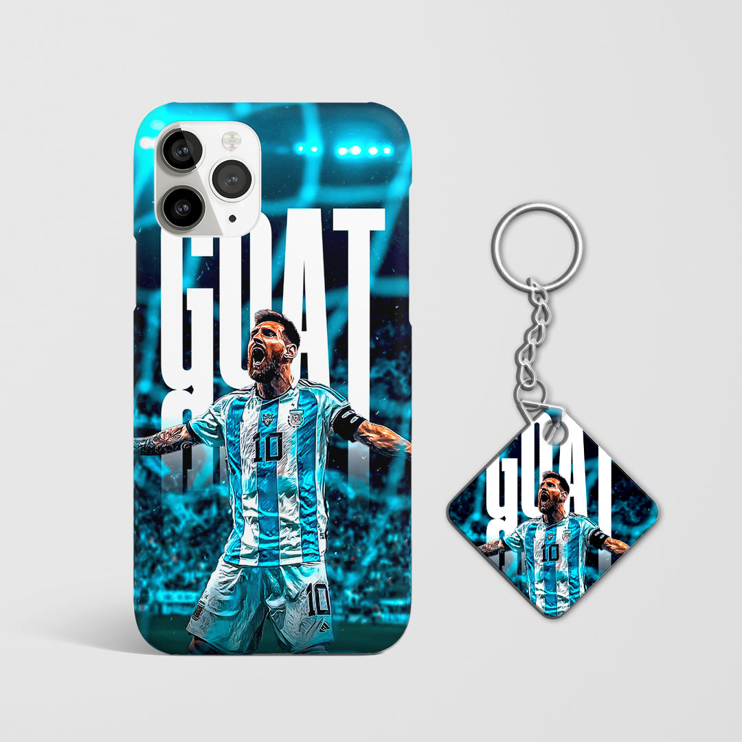 Argentina Messi mobile phone cover with Keychain