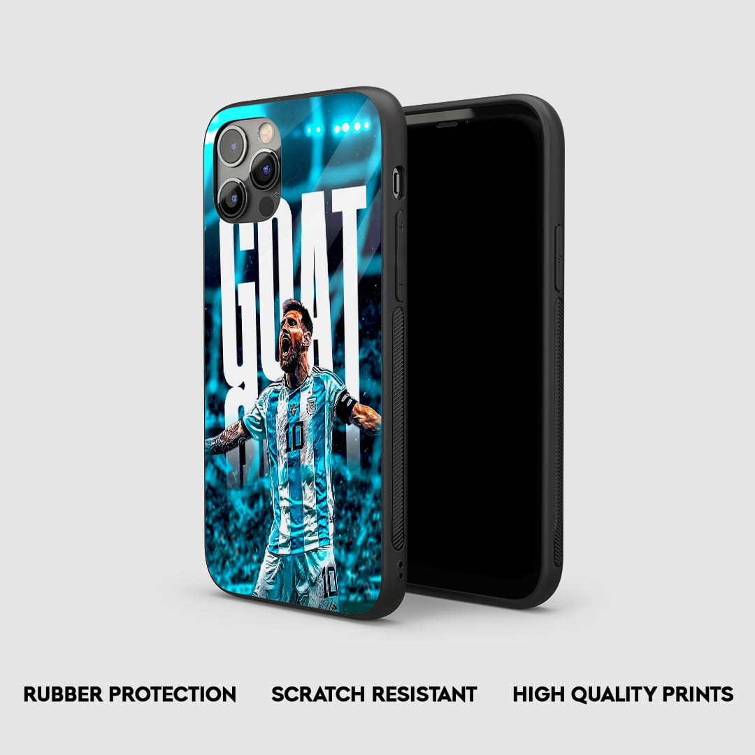 Lionel Messi GOAT football silicone phone case