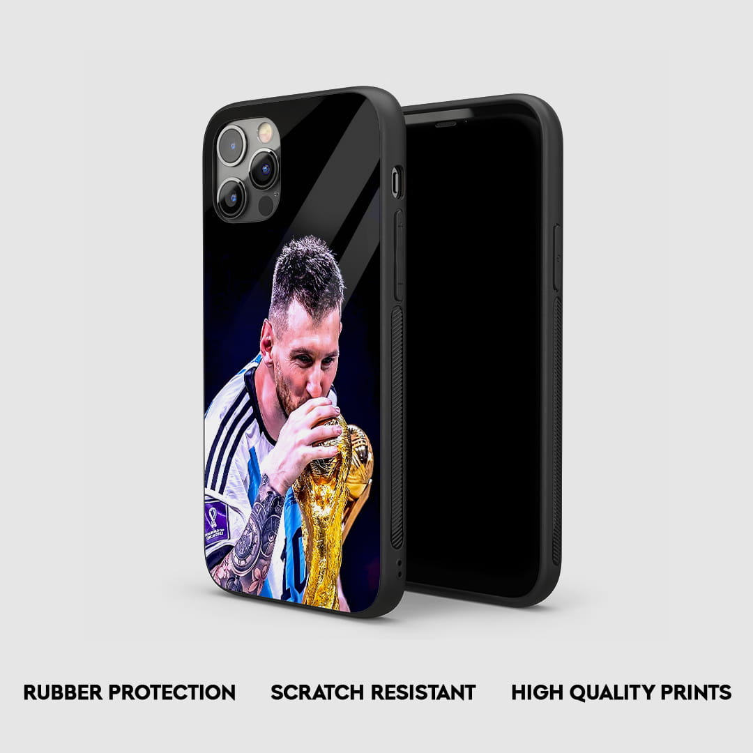 Lionel Messi trophy celebration silicone phone case