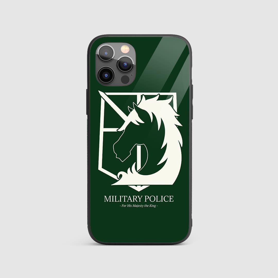 Military Police Regiment Silicone Armored Phone Case featuring the emblem of the Military Police Regiment.