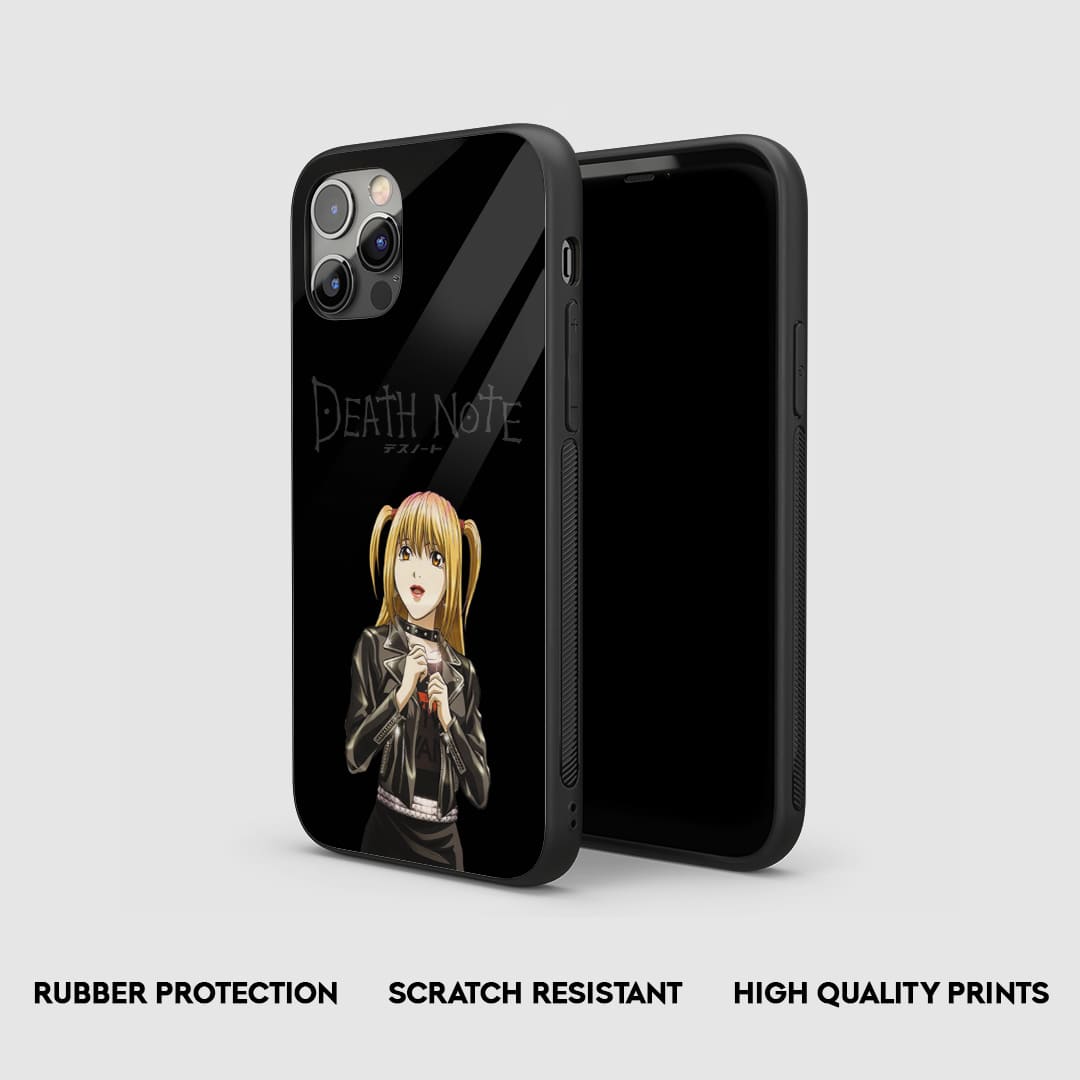 Side view of the Misa Amane Armored Phone Case, highlighting its thick, protective silicone material.