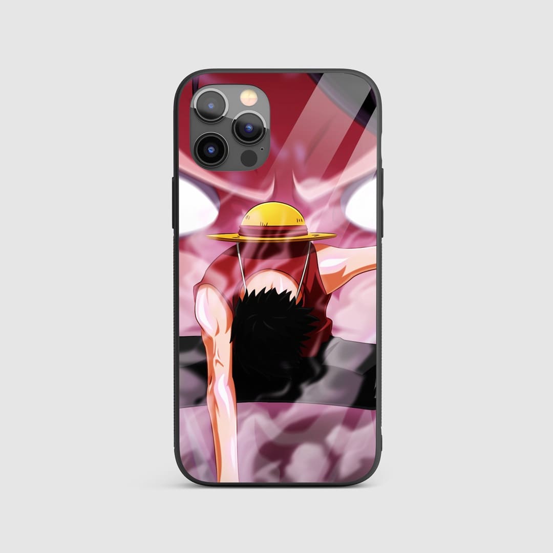 Monkey D Gear Silicone Armored Phone Case with artwork showcasing Luffy's Gear transformation.