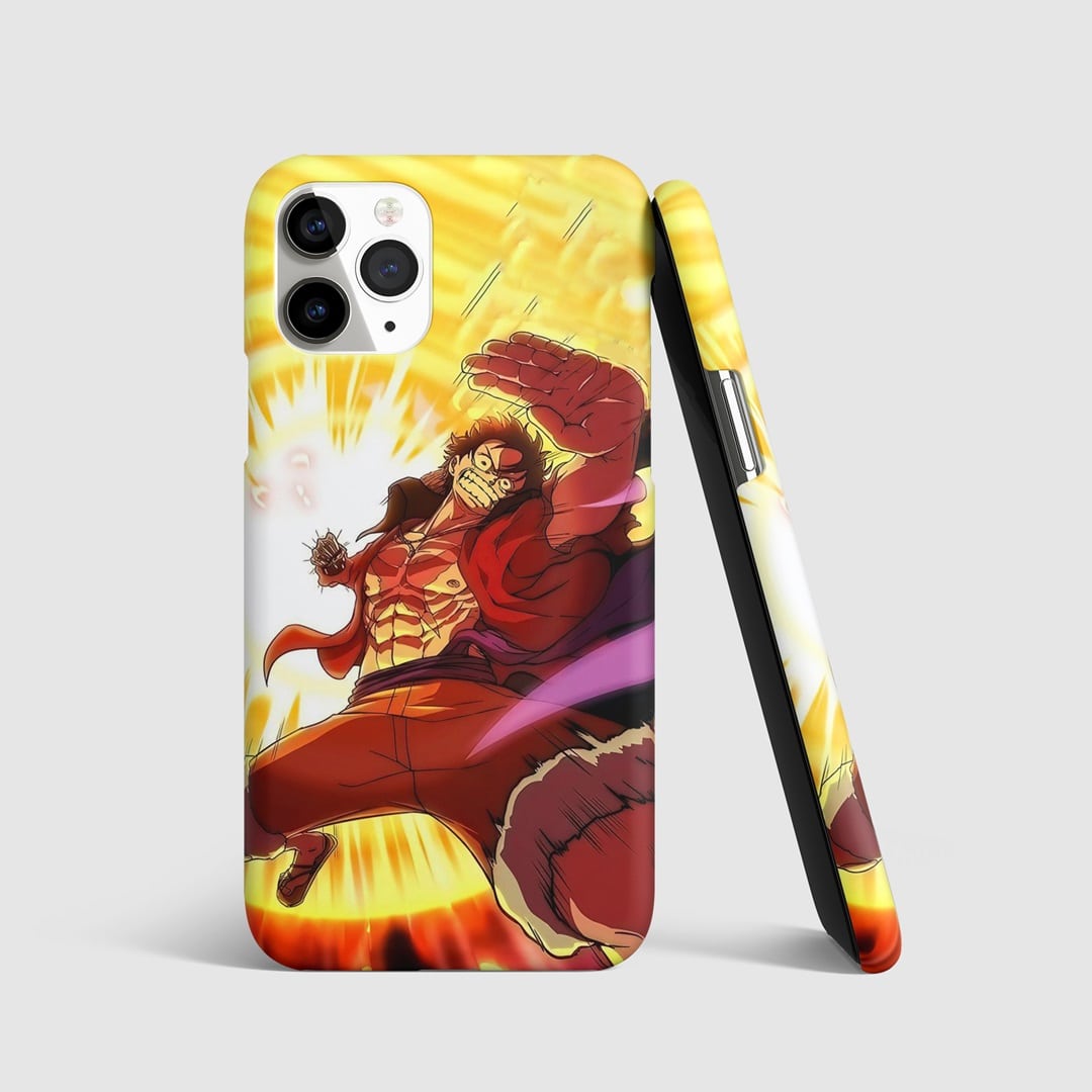 Monkey D Luffy Haki Phone Cover with 3D matte finish featuring Luffy using Haki.