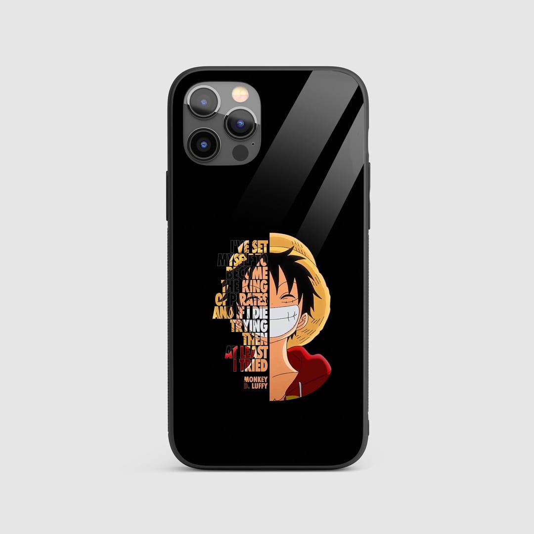Monkey D Luffy Quote Silicone Armored Phone Case featuring Luffy's inspirational quote.