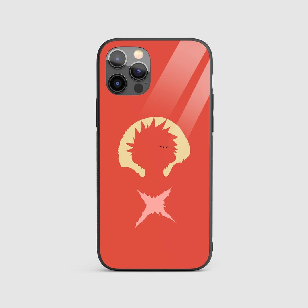 Monkey D Luffy Scar Silicone Armored Phone Case featuring Luffy's iconic eye scar.