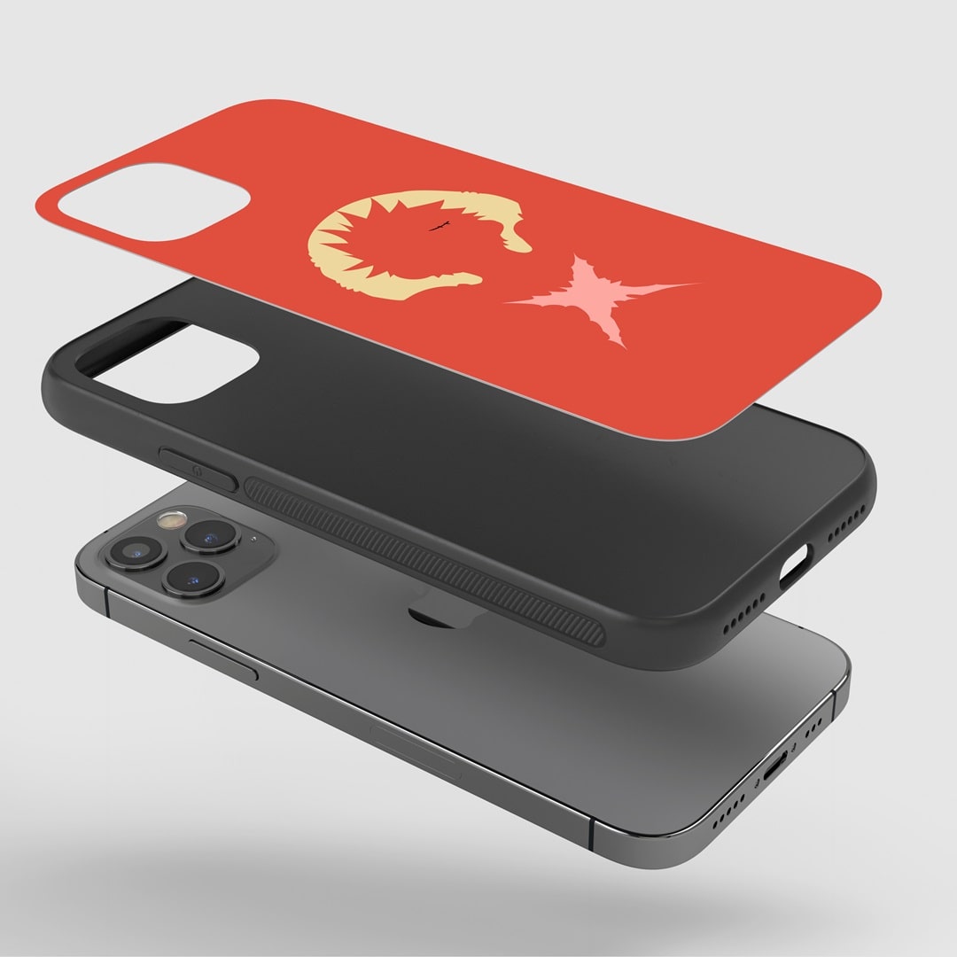 Luffy Scar Phone Case fitted on a smartphone, showing clear access to all controls.