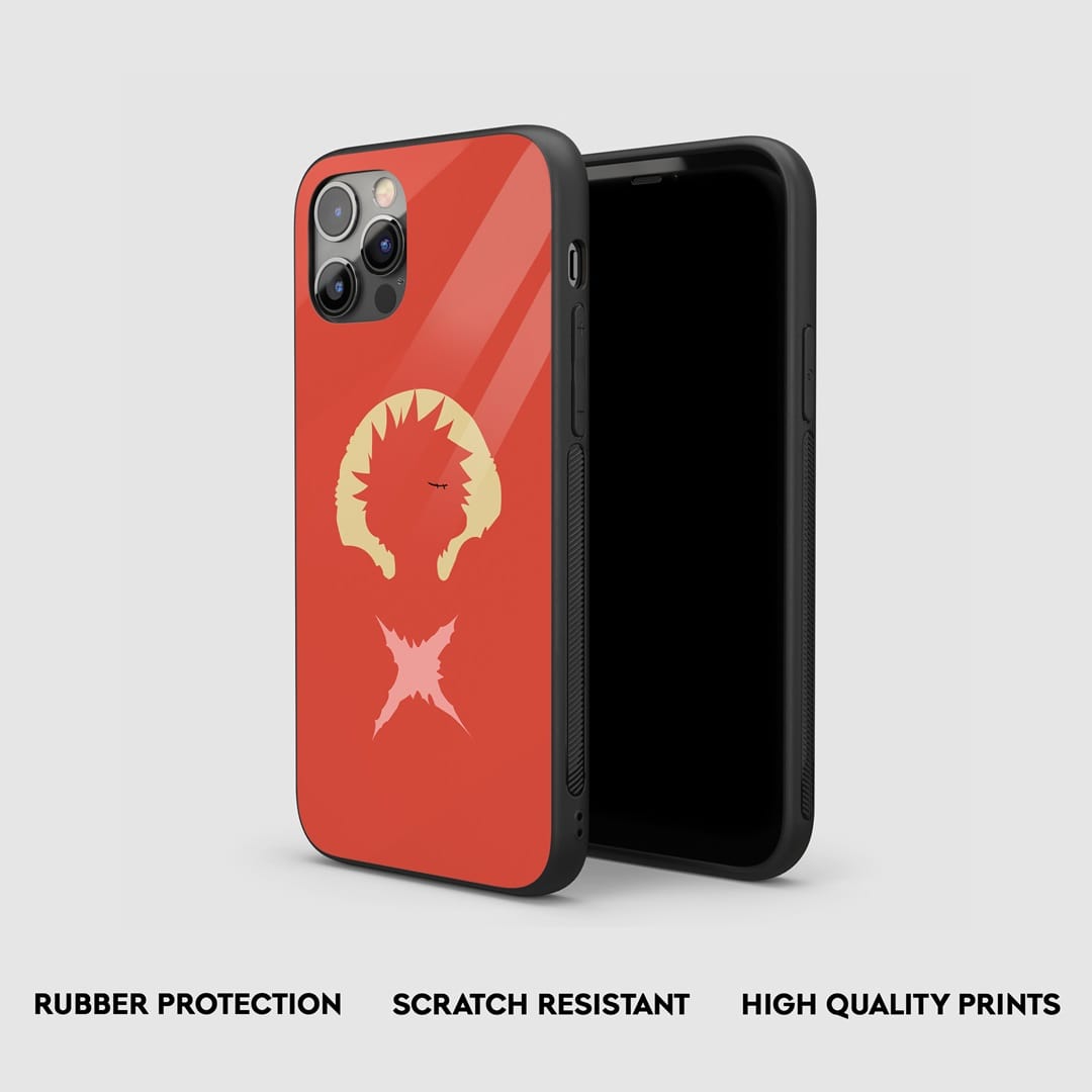 Side view of Monkey D Luffy Scar Armored Phone Case, highlighting its protective silicone build.