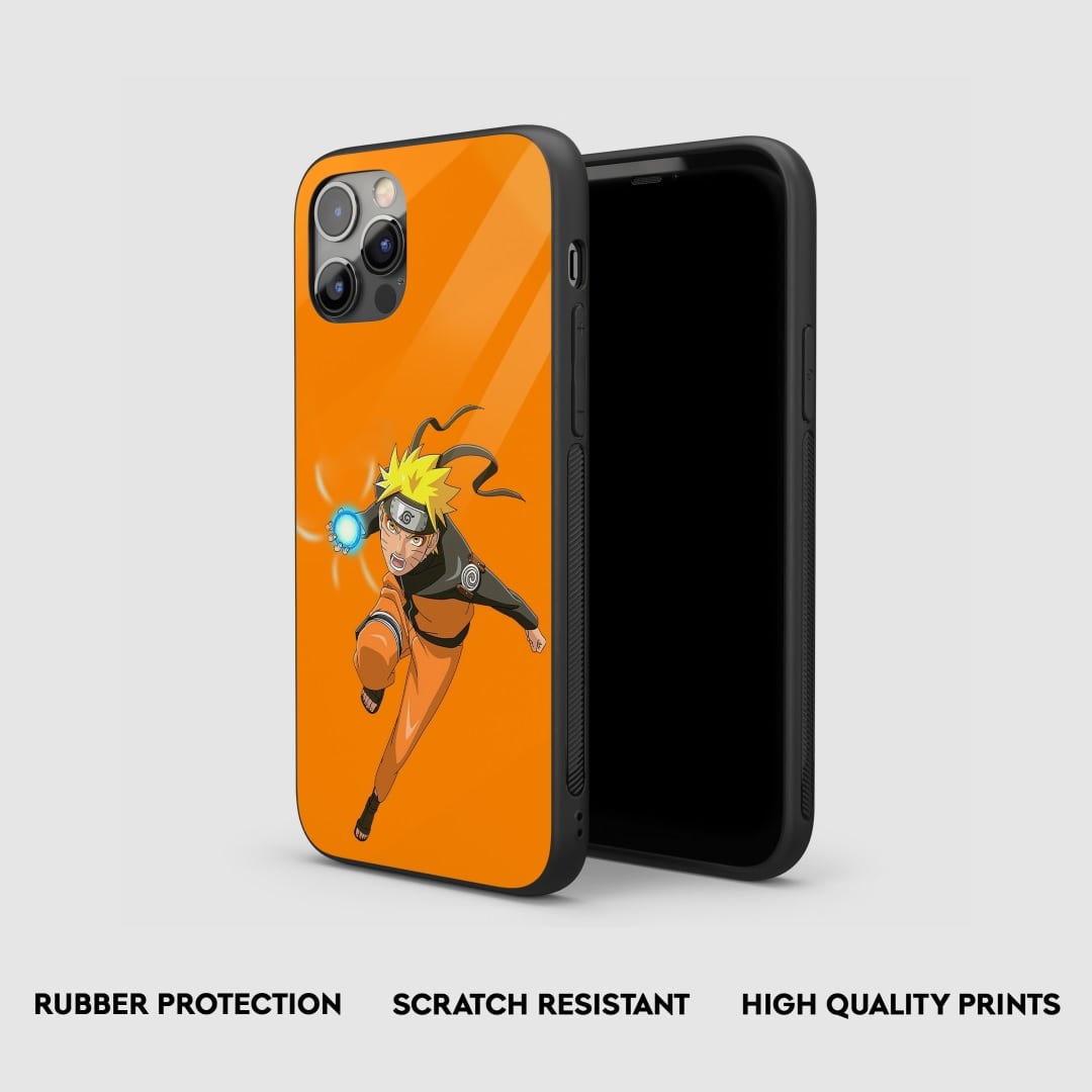 Profile view of the Naruto Rasengan Armored Phone Case showing its protective thickness.