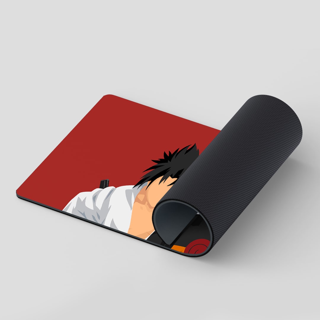 Smooth Naruto Sasuke Minimalist themed desk mat