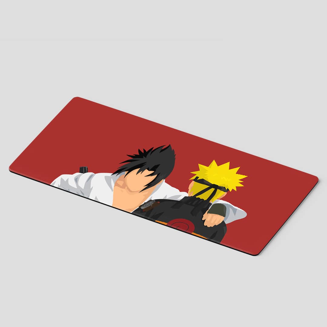 Naruto and Sasuke minimalist desk mat for anime lovers