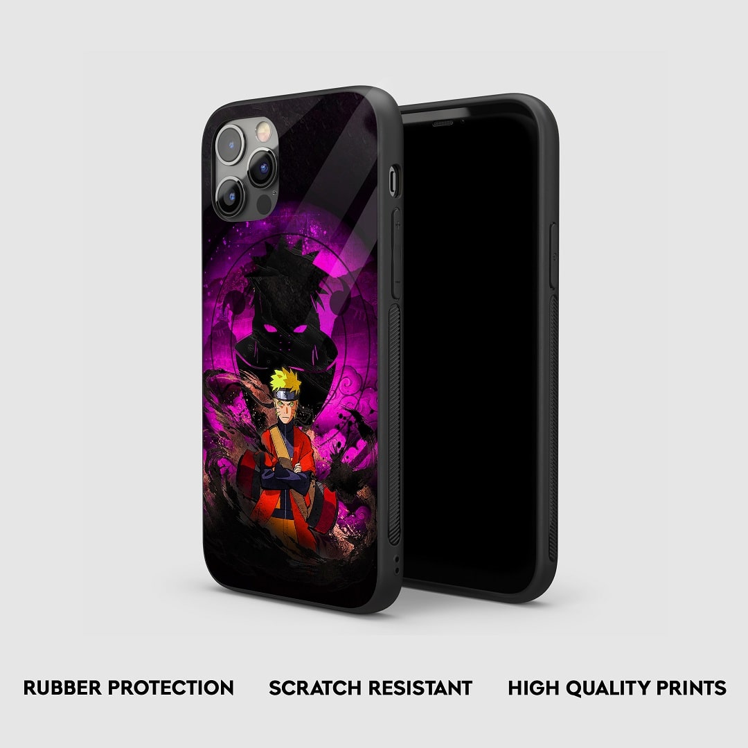 Profile view of the Naruto Clone Armored Phone Case showing its thick, protective design.
