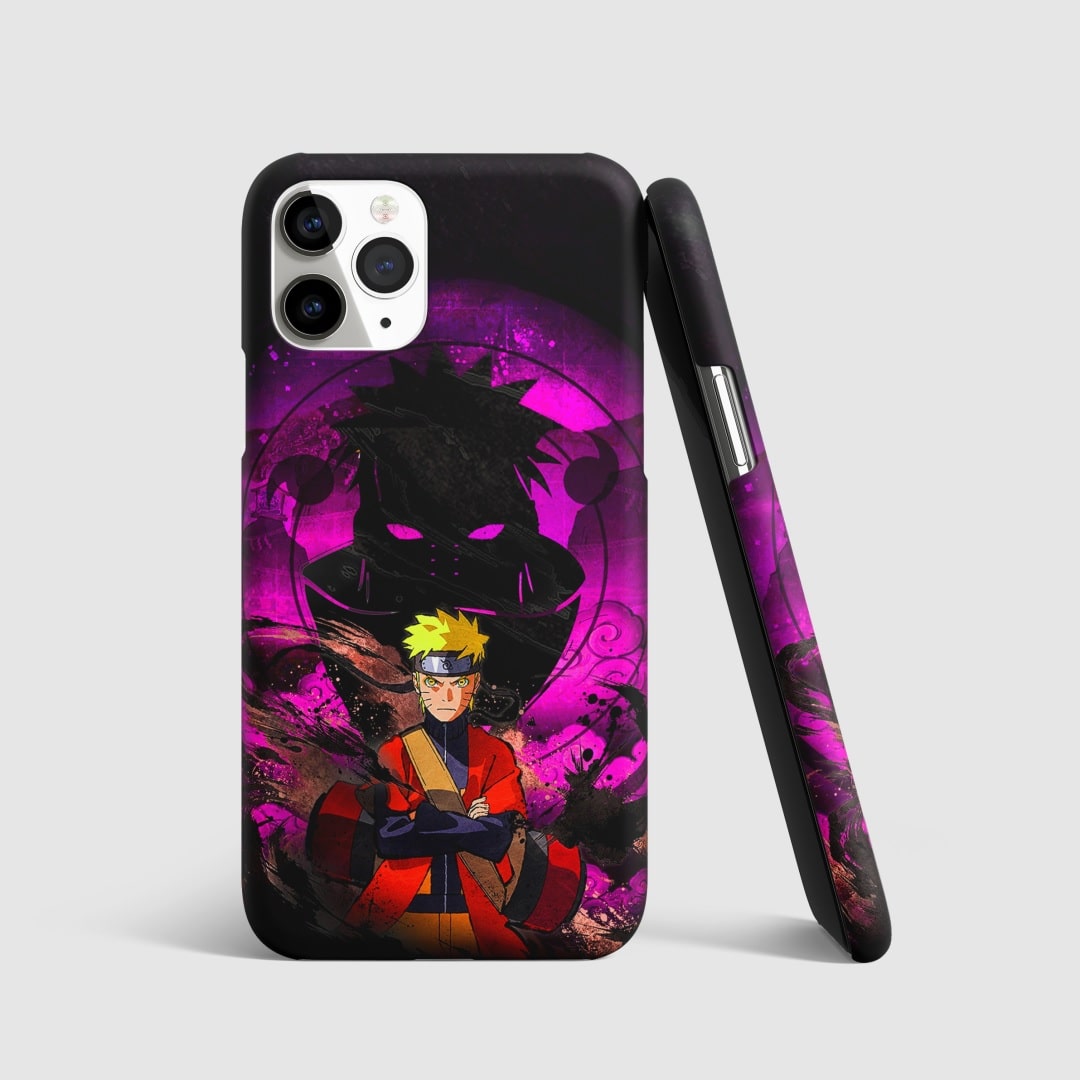 Naruto Shadow Clone Phone Cover with 3D matte finish, featuring iconic Shadow Clone design.