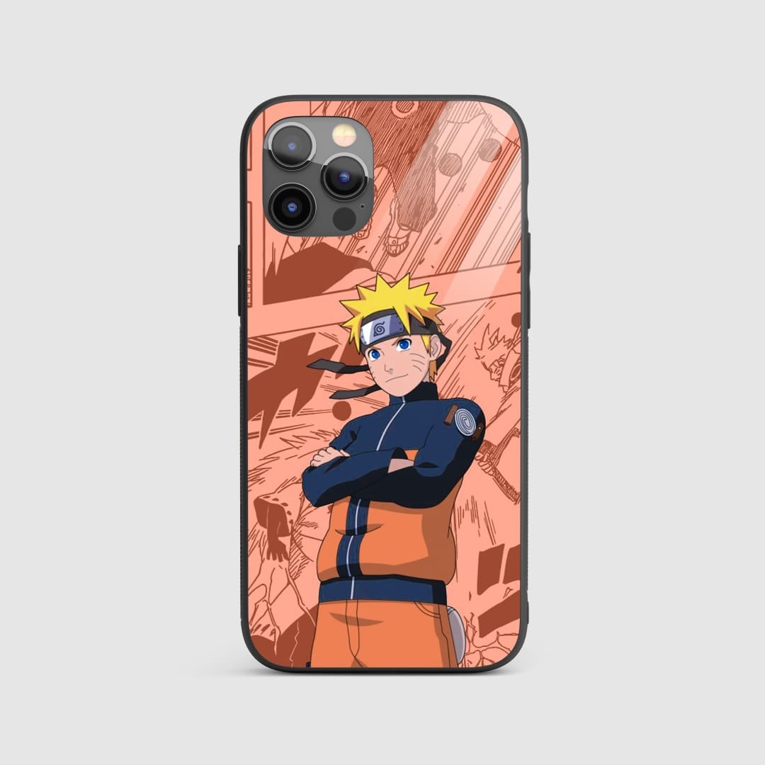 Naruto Manga Silicone Armored Phone Case showcasing classic manga panels from the Naruto series.