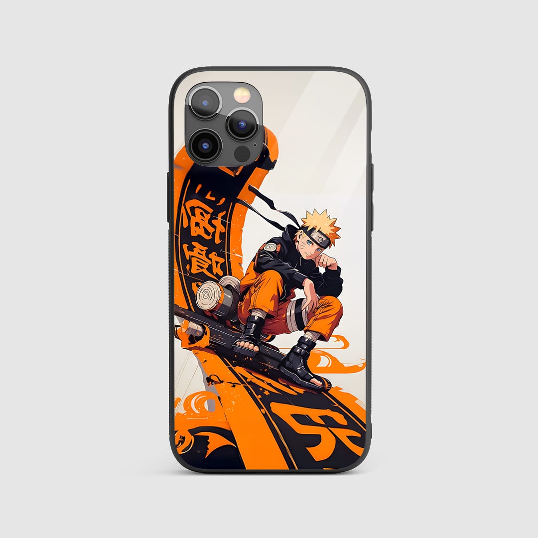 Naruto Cool Silicone Armored Phone Case front view with sleek Naruto design.
