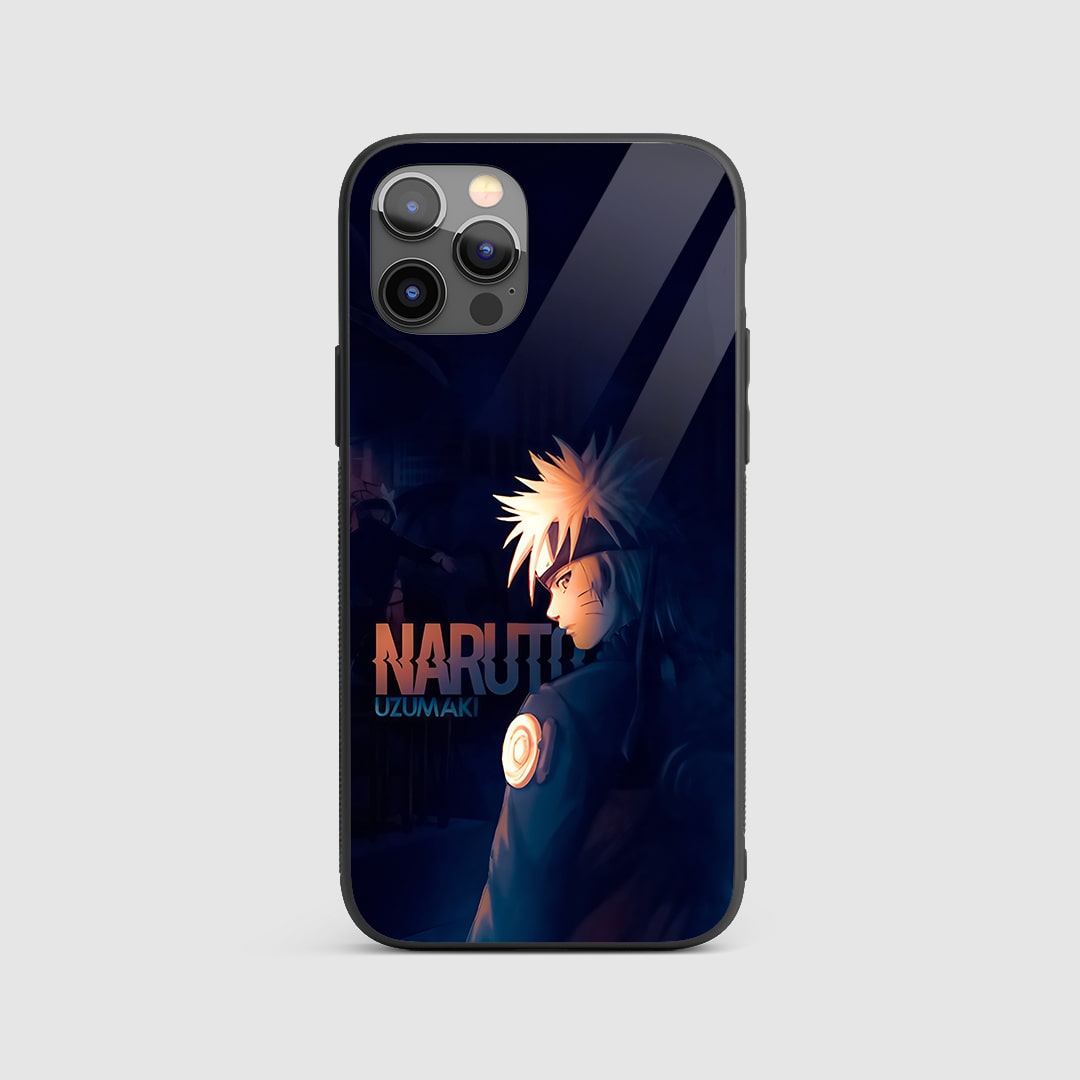 Naruto Minimal Silicone Armored Phone Case front view with clean design.