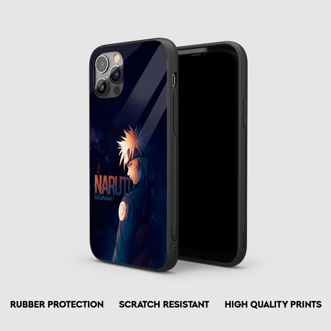 Side view of Naruto Minimal Silicone Case with snug fit and cutouts.