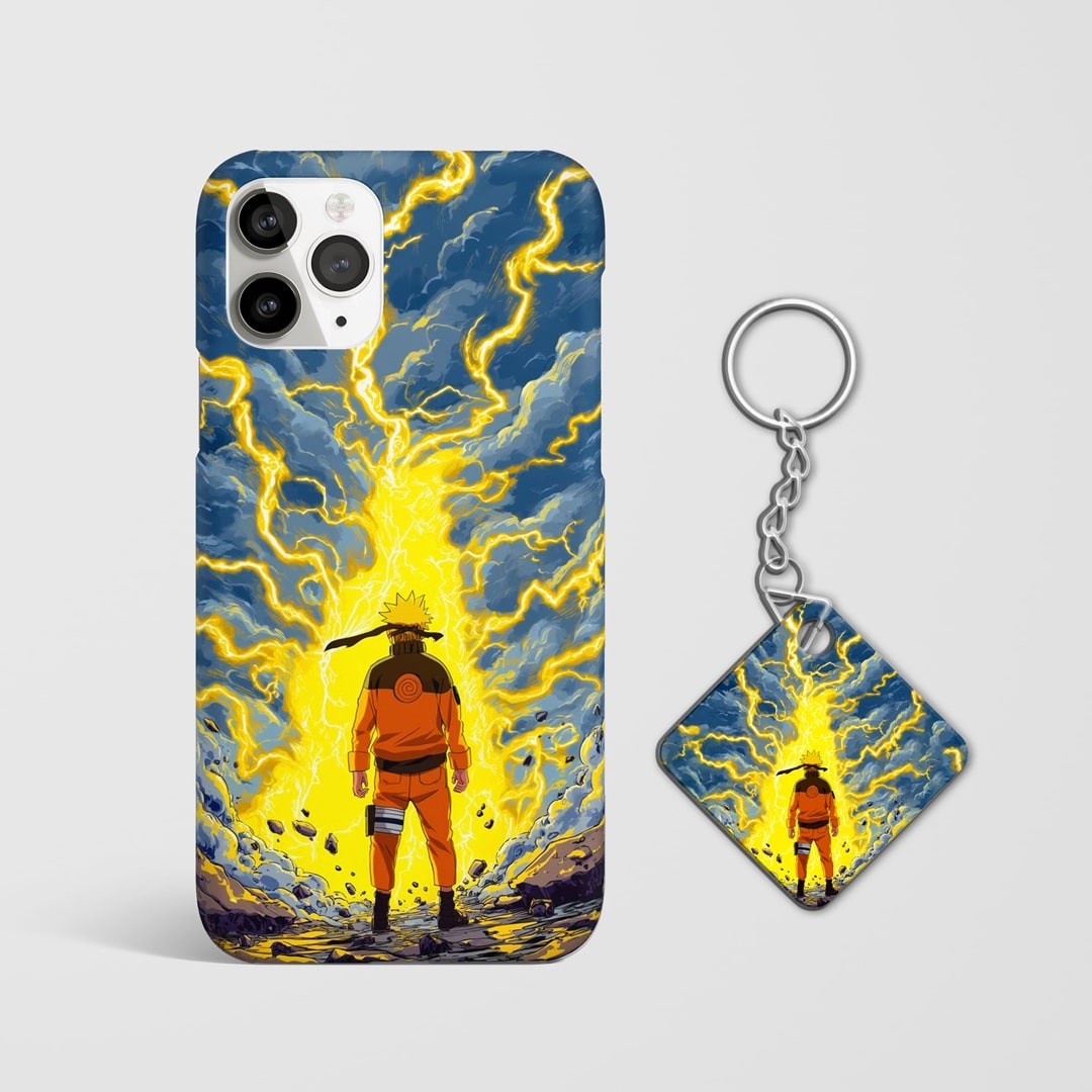 Durable Naruto anime phone case Sage Mode with Keychain