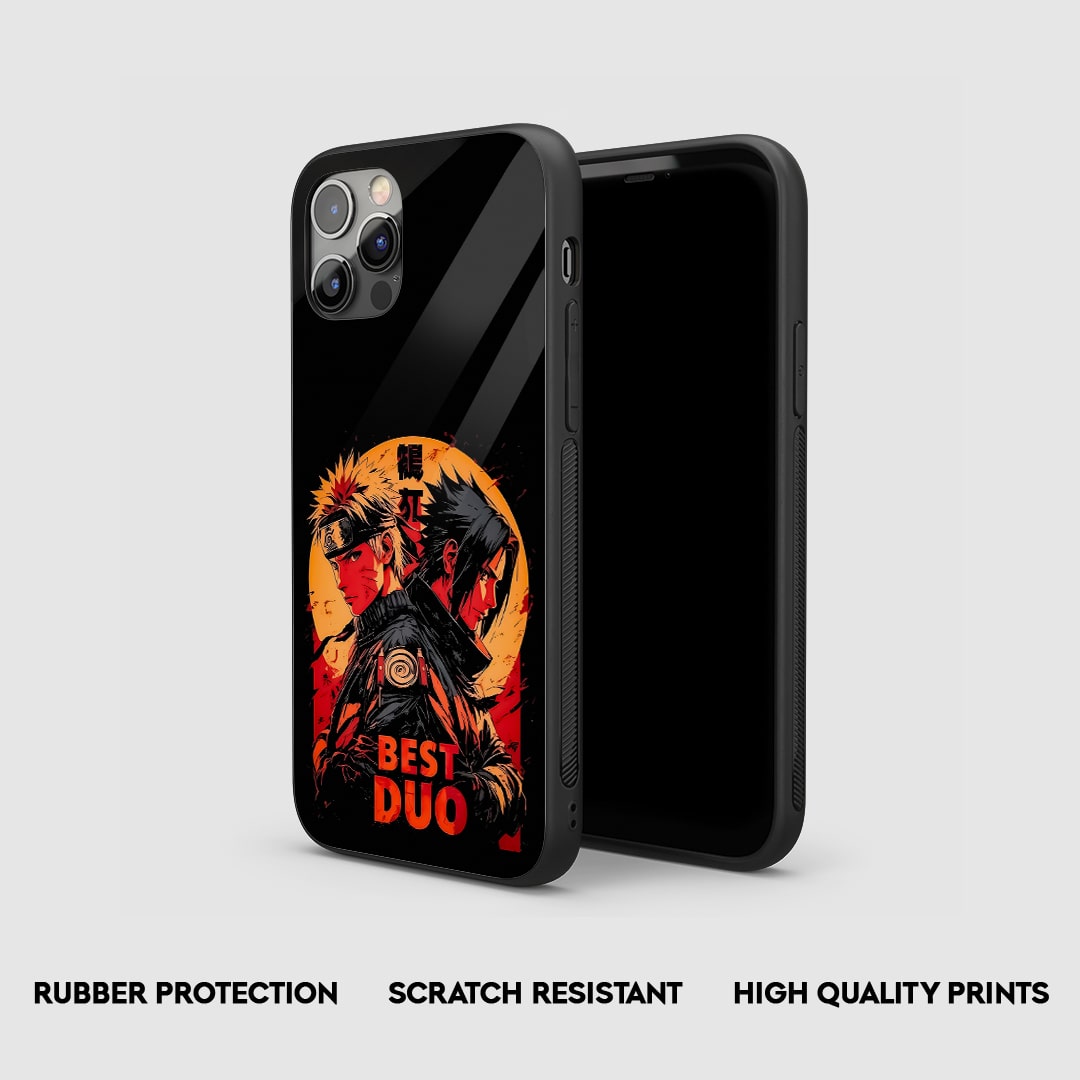Side view of Naruto Sasuke Duo Case with snug fit and clean cutouts.
