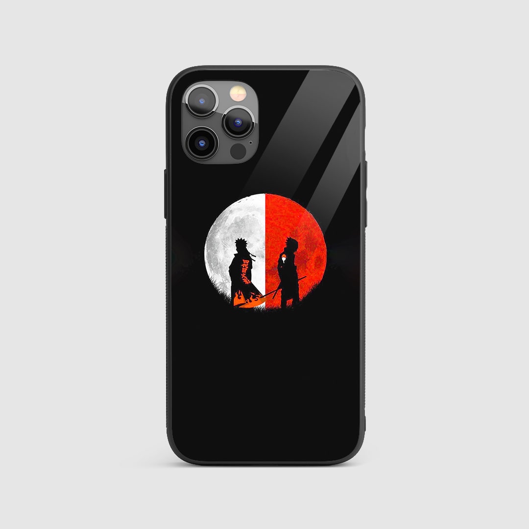 Naruto Sasuke Moon Silicone Armored Phone Case front design