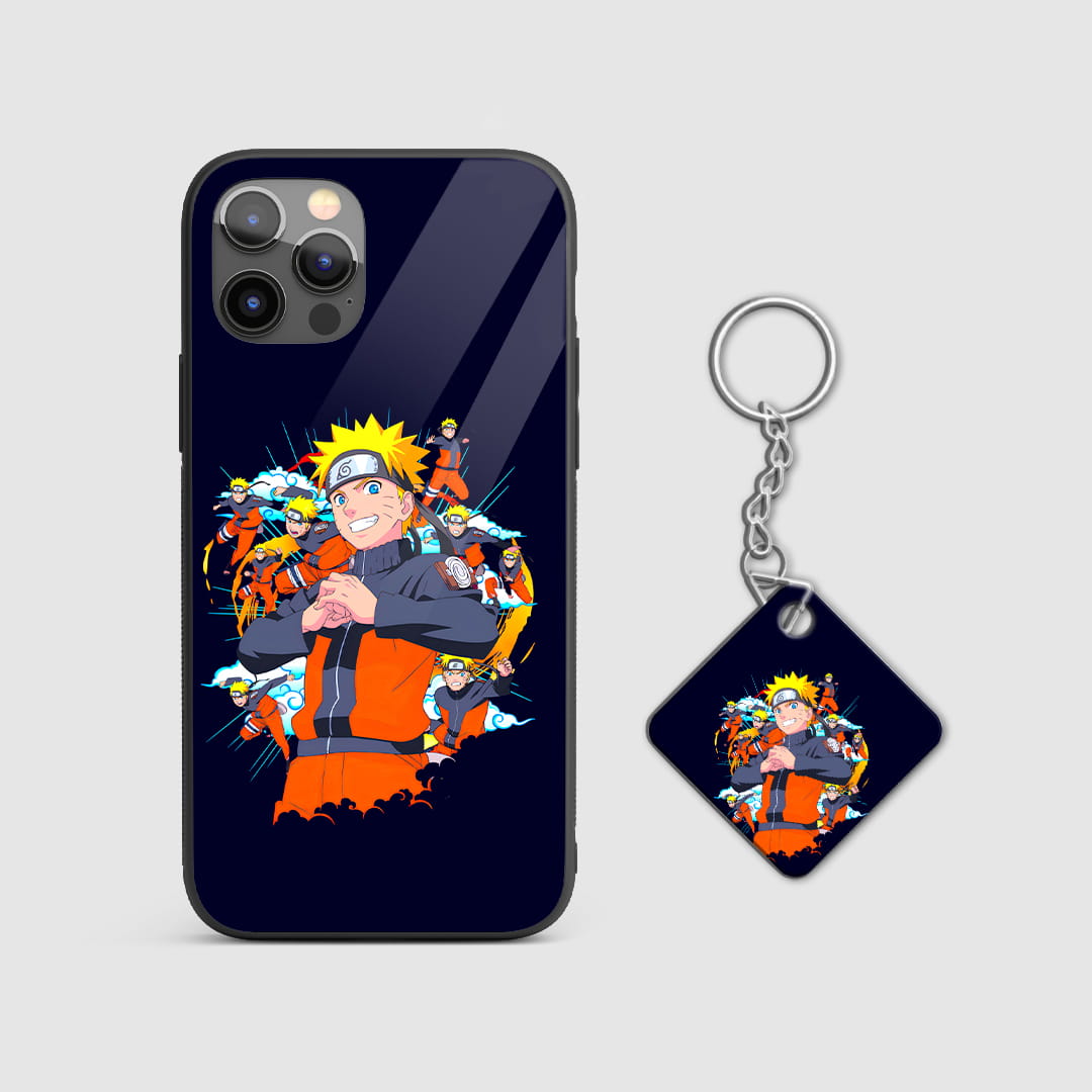 Anime shockproof naruto armored phone case India with Keychain