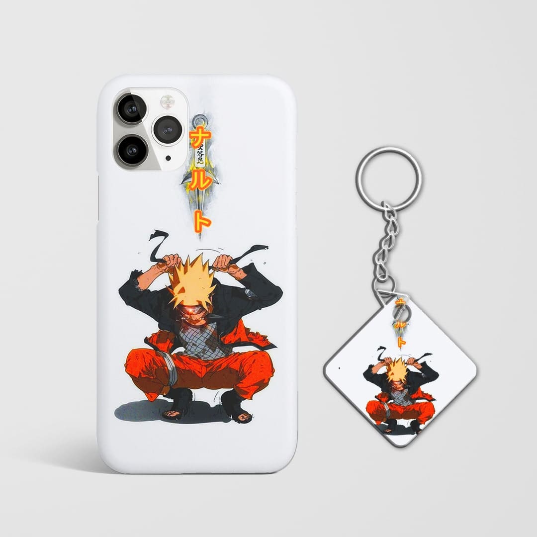 Back design of Naruto Shippuden case with Keychain
