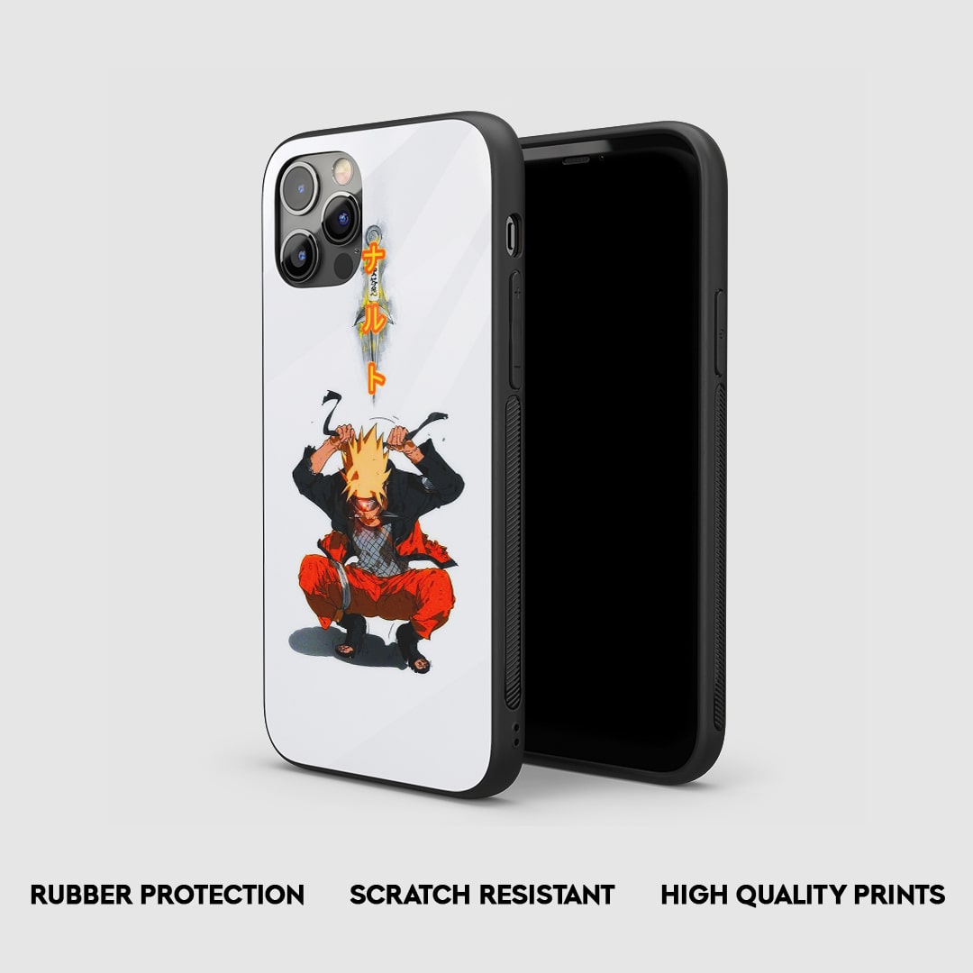 Side angle of Naruto Shippuden anime armored phone case