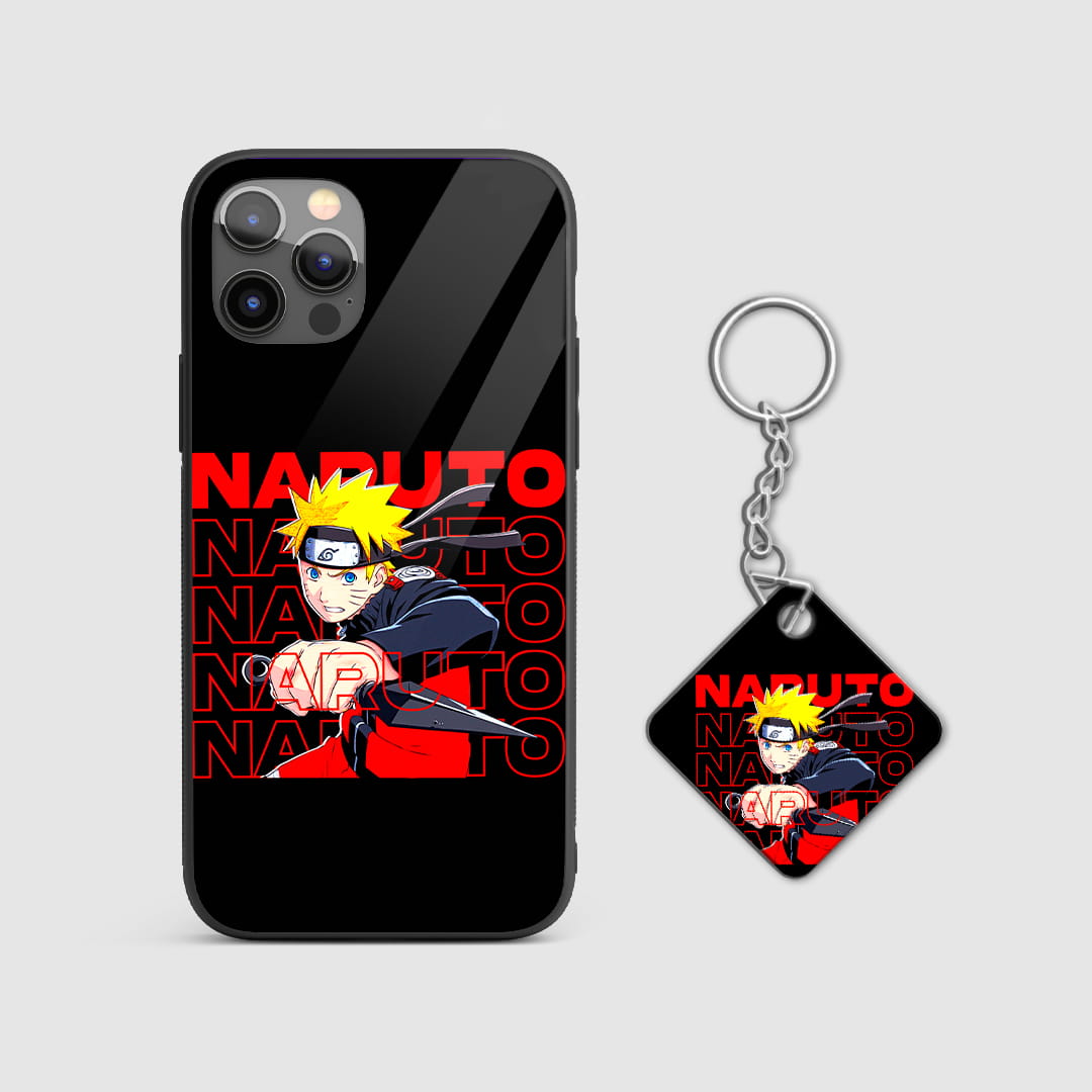 Anime naruto shockproof armored phone case India with Keychain