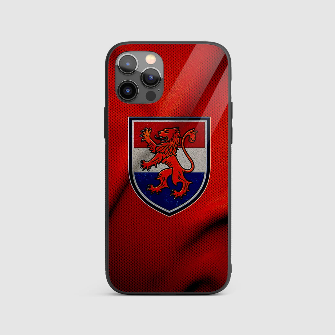Netherlands Lion Crest Texture silicone armored phone case