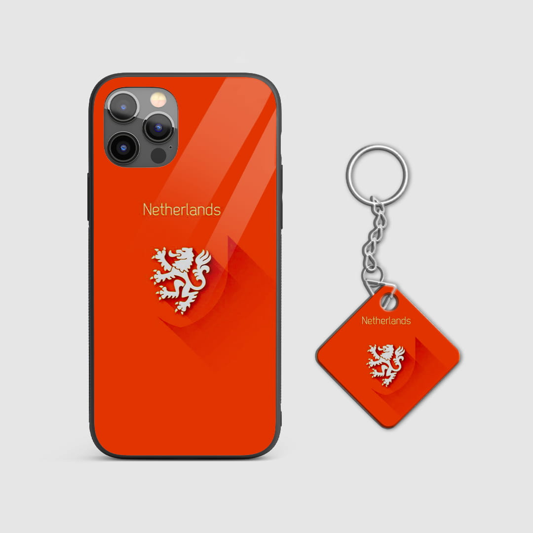 Dutch football lion protective mobile cover with Keychain