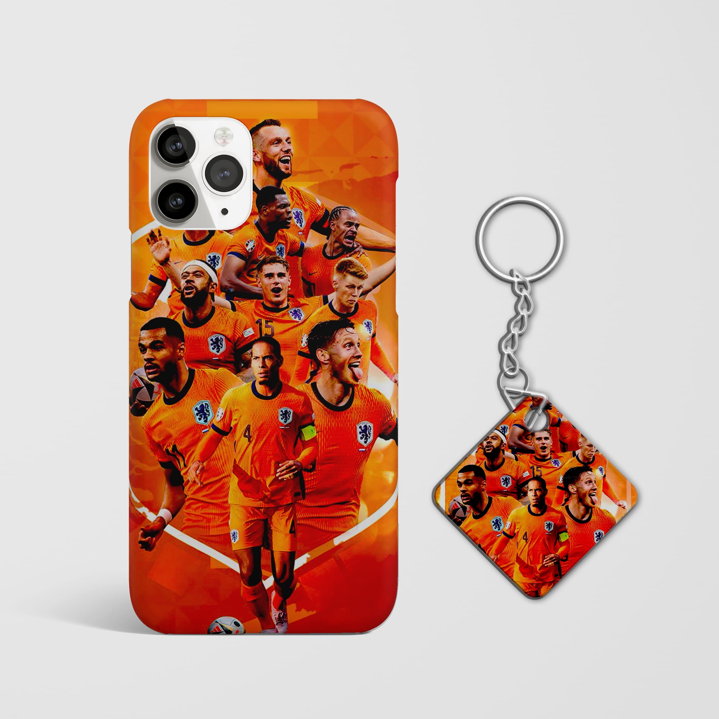 Netherlands football squad phone case with Keychain