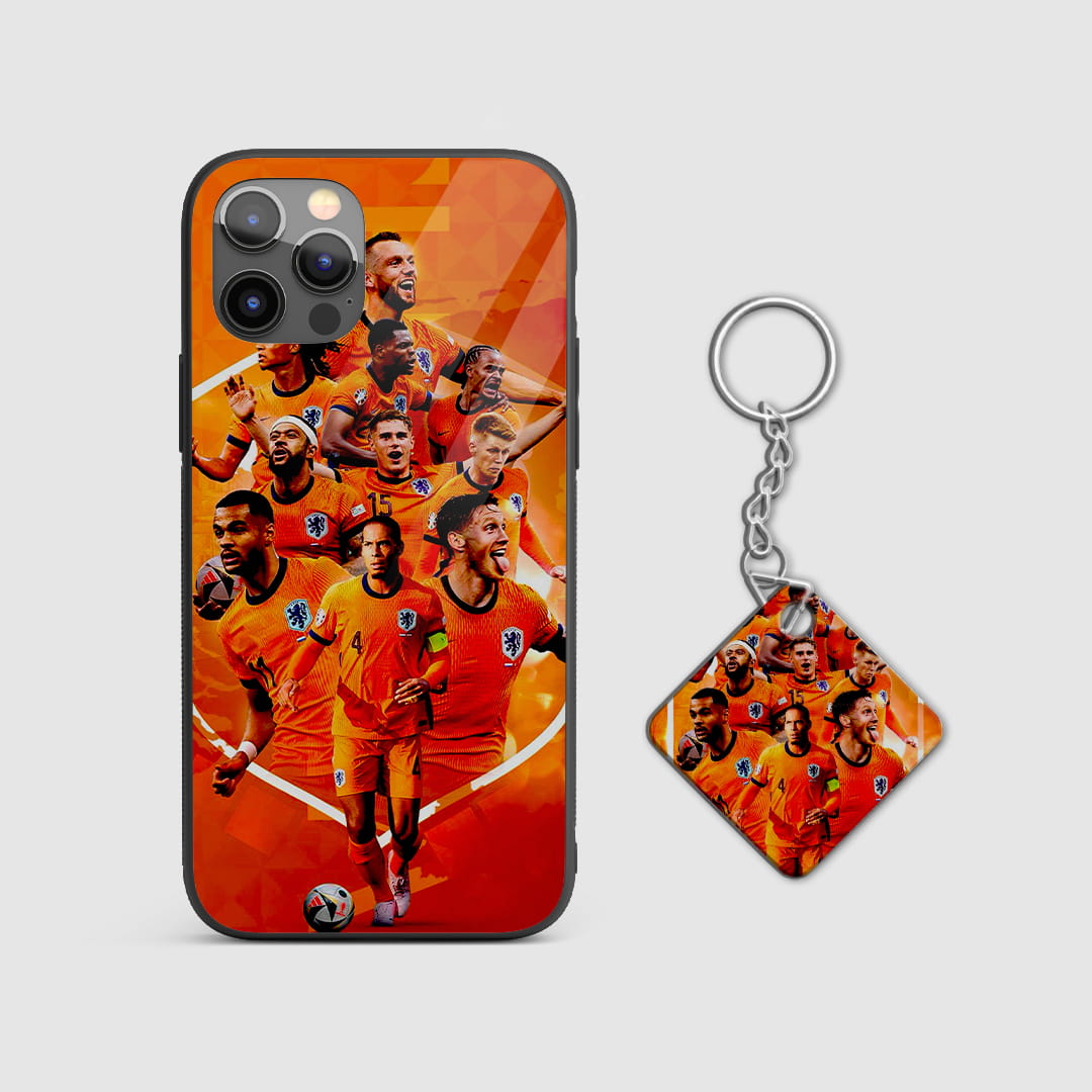 Dutch football team protective mobile cover with Keychain